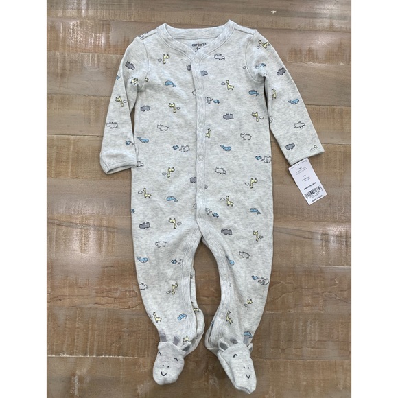 Baby boy bundle of 5 onesie footies Nwt baby clothes lot - Picture 3 of 15